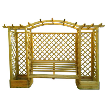 Pergola z Ławką i Donicami